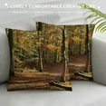 thumbnail image 3 of GOSMITH Throw Pillow Cover- Forest Deciduous Forest Trees Autumn Leaves, 3 of 5
