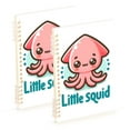thumbnail image 2 of Cute Little Squid Notebooks 1-subject Journal 60 Sheets A5 College Ruled Paper Detachable Ring 8.3"x5.7", 2 of 8