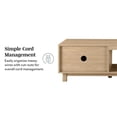 thumbnail image 3 of Maklaine 70" 2 Door Wood TV Stand with Reeded Fronts - Coastal Oak, 3 of 11