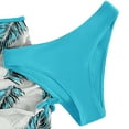 thumbnail image 5 of Coerni Girls Swimsuit 3 Piece Tropical Print Bathing Suit Spaghetti Strap Bikini Set with Cover Up Skirt Kids Beach Swimwear, 5 of 5