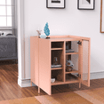 thumbnail image 3 of hiwalen Metal Sideboard Storage Cabinet With Adjustable Shelf and 2 Door,26.78'' Wide for Dining Room, Kitchen, Living Room,Pink, 3 of 7