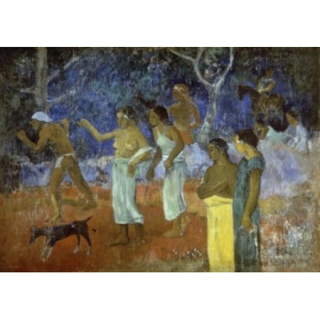 Paul Gauguin Museum - Scene From a Tahitians Life A 1896 Gauguin Paul 1848-1903 French Hermitage Museum St Petersburg Canvas Art - Gauguin Paul (18 x 24)