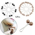 thumbnail image 3 of HOOUN 12X U-shaped Brooch Pins Hijab Scarf Pearl Safety Pin Sweater Shawl Clips Gifts-6, 3 of 9