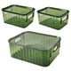 thumbnail image 1 of Set de 3 Cajas de Almacenamiento con Tapa | Plástico Resistente, Transparente Verde y Diseño Apilable con Asas para Organización del Hogar u Oficina, 1 of 5