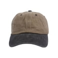 thumbnail image 2 of Top Headwear Pigment Dyed Low Profile Adjustable Baseball Cap - Khaki/Black, 2 of 4