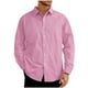 thumbnail image 2 of Blusa y camisa de manga larga con cuello vuelto para hombre, blusa informal de moda a rayas con botones de solapa, blusa de manga larga, blusa de poliéster para hombre, 2 of 9