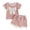 Summer Children Outfit Set-C494-Pink, variant on Girl Clothes Toddler Girls Summer Outfit Heart Tank Top Pink Shorts 2 Piece Clothing for Girl 1 2 3 4 5 6 7 T Girls Summer Set 0-3 Years,6-12 Months
