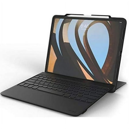 ZAGG - Rugged Book Go Keyboard Folio Case for Apple® iPad® Pro 12.9" (3rd Generation 2018 and 4th Generation 2020) - Black