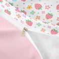 thumbnail image 4 of Erosebridal Pink Strawberry Queen Duvet Cover Set for Girls, Colorful Flower Floral Bedding, Pink Reversible 3 Pieces, 1 Duvet Cover and 2 Pillowcases, No Comforter, 4 of 6