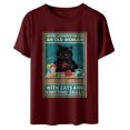 thumbnail image 1 of Camiseta de mujer Camisetas divertidas de manga corta Camiseta estampada Tops Blusa Regalo para mujer Fridja zx1342, 1 of 5