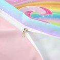 thumbnail image 4 of Erosebridal Multicolor Letter S Twin Bedding,Pink Unicorn Animal Cute Rainbow Duvet Cover Set For Girls Kids,Reversible Pink 2-Piece,No Comforter, 4 of 6
