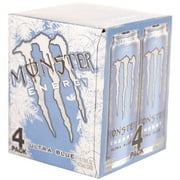 Monster Ultra Blue Energy Drink, 16 Fl. Oz., 4 Count
