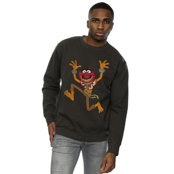 The Muppets Chandail Classique pour Hommes en Molleton Chiné à Motif Animal