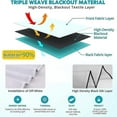 thumbnail image 5 of Black Full Blackout Window Curtains Stellar Noise Reducing Panels Grommet Top for Kids, Thermal Insulation Window Treatment for Boys Girls Bedroom Living Room-52"W x 96"L (Pack of 2), 5 of 7