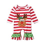 Newborn Baby Romper Bodysuit Jumpsuit Christmas Clothes Outfits