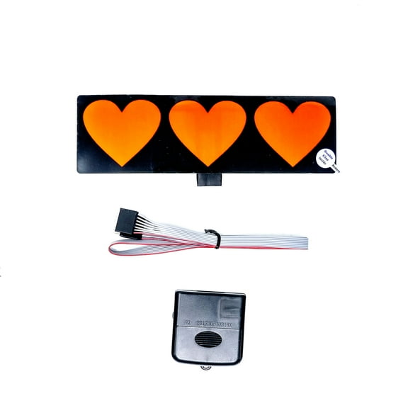 Triple Heart Car Sign Sticker – 20x6cm | Decorative Car Battery Sticker for Vehicles