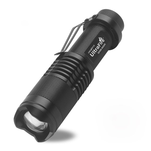 UltraFire Linterna IR de 940 nm Linterna con iluminador infrarrojo Linterna con iluminador IR de 940 nm Linterna con visión nocturna LED con zoom Mini linterna infrarroja para dispositivos de visión n