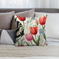 thumbnail image 6 of Pioneer Flower And Butterfly Pillow Covers,Pioneer Flower And Butterfly Throw Pillow Covers 18"×18" ,Living Room Sofa Couch Pillow Covers,Decorative Pillow Covers, 6 of 7