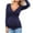 Navy, variant on Sodopo Breastfeeding Shirts Women Pregnant Nusring V-Neck Long Sleeve Tops Solid Ruffle Blouse Top