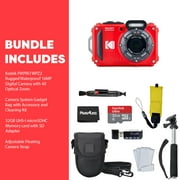 KODAK PIXPRO WPZ2 Rugged Waterproof Digital Camera, Red + Accessories