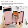 thumbnail image 3 of Nalacover Zipper Wallet Case for Google Pixel 7, Soft Silicone Shockproof PU Leather Detachable Card Slots Holder Cash Pocket Slim Cover with Kickstand Magnetic Lens Protective Case,Pink, 3 of 7