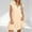 Beige, variant on PiGOGI Half Zip Lapel Dress - Women's Casual Short Sleeve Solid Color Fashion Dress (S-2XL) Khaki