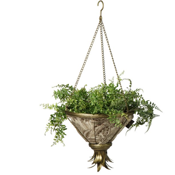 Bombay Outdoors Antique Gold Sierra Hanging Fabric Planter ...