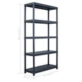 thumbnail image 5 of vidaXL Storage Shelf Racks 2 pcs Black 485 lb 35.4"x15.7"x54.3" Plastic, 5 of 100