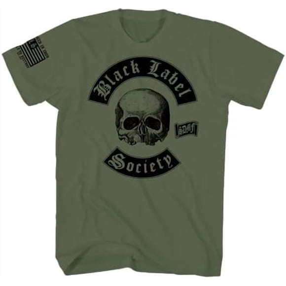 Black Label Society Band T Shirt Adult Front & Back Print Green American Heavy Metal Band Graphic Tees