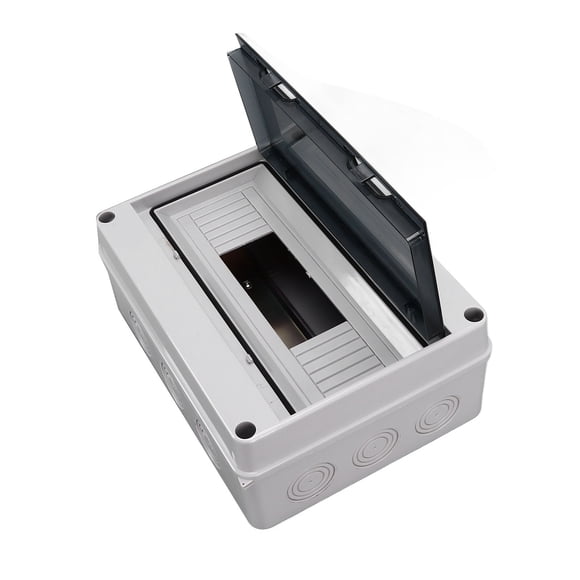 12-Channel Transparent ABS Plastic Junction Box with IP65 Waterproof Rating for Indoor and Outdoor Electrical Installations