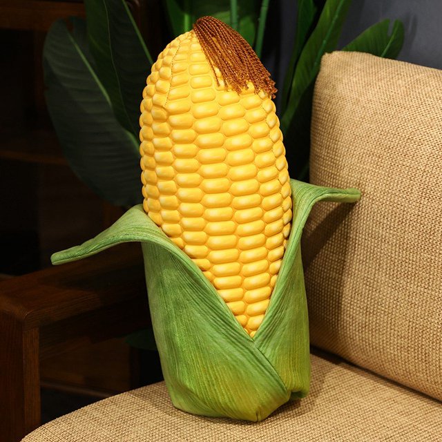 Fresh Corn Plush Toy Soft Stuffed Crop Roasted Corn Simulation Pillow Sleeping Pad Christmas Gift