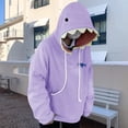 thumbnail image 2 of Unisex Shark Tooth Hoodie Pullover Loose Long Sleeve Oversized Hooded Sweatshirt for Men Women Cute Streetwear Tops with Pocket S‑XXL, 2 of 7