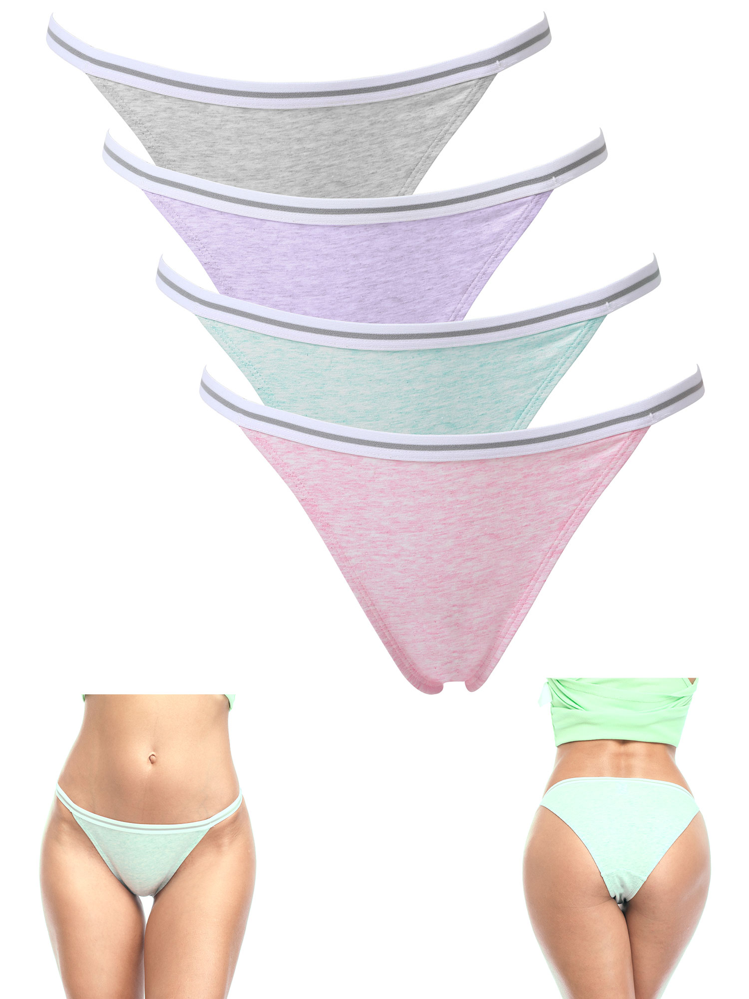 Women/'s Seamless Underwear Panty Stretch Brealthable Panties Lingerie Bikini 8-Pack