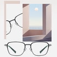 thumbnail image 2 of Titanium Spectacle Frames Square Shape With Flat Lens For Man And Woman, 2 of 2