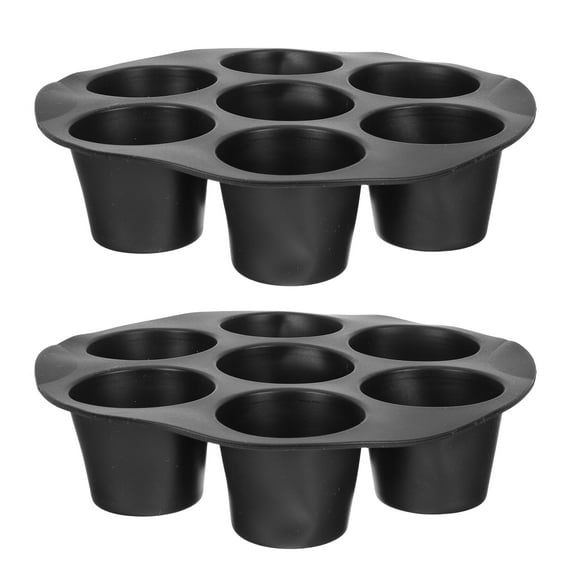 2 Pcs 7 Hole Cake Mold 7-holes Pans Cheesecakes for Air Fryer Molds Resin Silicone Baking Moulds Tools
