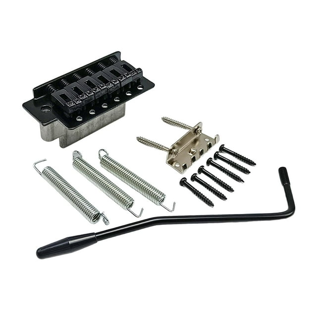 lionlar Guitar Tremolo Bridge Single Rocking Tremolo Bridge System,Metal,6 String,Electric Guitar Parts for Practice Show Maintenance black