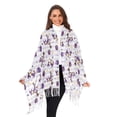 thumbnail image 3 of FORMRS Womens Scarf Winter Soft Long Big Warm Shawls Wrap Tassel Scarves, Purple Halloween Gooses, 3 of 9