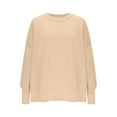 thumbnail image 3 of Women Oversized Sweaters Batwing Long Sleeve Crewneck Sweater Casual Loose Knit Pullover Top Fashion Fall Outfits, 3 of 5