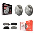 thumbnail image 1 of Transit Auto Rear Coated Disc Brake Rotors and Semi-Metallic Pads Kit for Car Lexus RX350 Toyota Highlander RX330 RX400h KGS-101332, 1 of 11