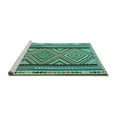 thumbnail image 2 of Ahgly Company Machine Washable Indoor Rectangle Southwestern Turquoise Blue Country Area Rugs, 5' x 8', 2 of 4