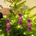 3Pcs Christmas Candy Ornaments Candy Jars Christmas Tree Glitter
