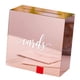 thumbnail image 3 of Caja grande de acrílico para tarjetas, ideal para regalar en fiestas de aniversario. rosa áurea, 3 of 9