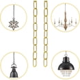 thumbnail image 3 of 20 Feet Pendant Light Fixture Chain, Lighting Hanging Chain Extension Lighting Chain Replacement for Chandelier, Plants, Fruit Basket, Gold, 3 of 5