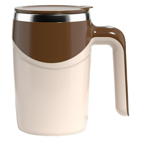 Coffee Mug Thermal Cup for Coffee, Milk, and Other Mixing Cup for Travel , Brown Battery Type