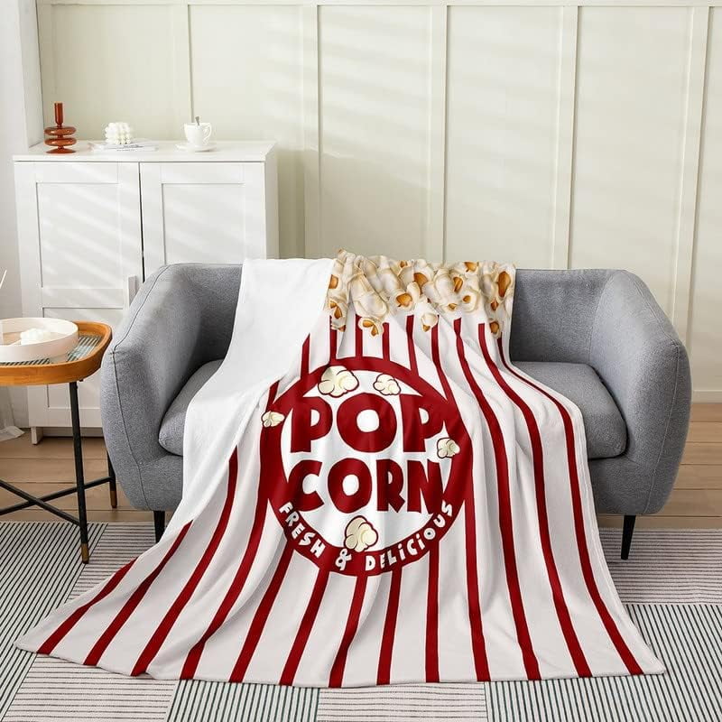WISH TREE Vintage Cinema Movie Theater Plush Throw Blanket, for Girls
