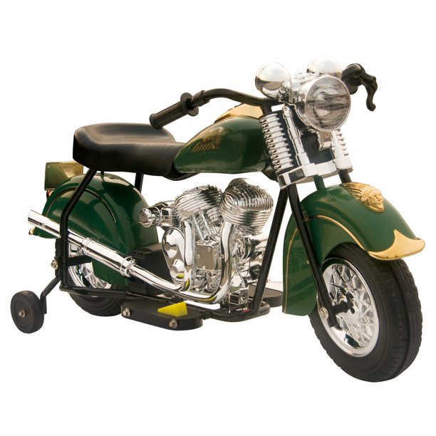 Little Vintage Indian Motorcycle RideOn, Green
