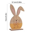 thumbnail image 3 of RYDCOT Stereoscopic Easter Decorations, Wooden Patterneds and Egg Table Decorations Happy Easter Decorations Suitable for Easter Party Decorations (1pcs), 3 of 6