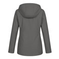 thumbnail image 4 of WTOBBY Womens Raincoats With Hood Lightweight Outdoor Hooded Waterproof Windbreaker Solid Trench Coat Jacket Plus Size, Ideal for Sports and Fashion,Gray XL, 4 of 5