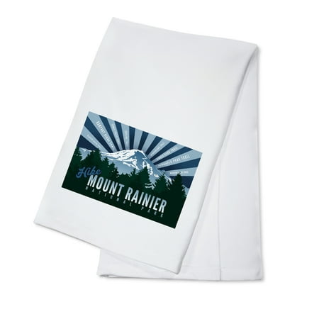 Hike Mt. Rainier - Lantern Press Artwork (100% Cotton Kitchen