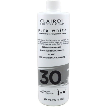 Clairol Professional Pure White Creme Developer, Extra Lift 16 (Best Bleach And Developer For Dark Hair)